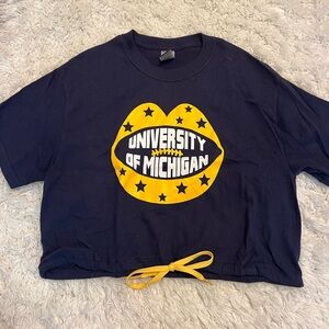 University of Michigan cropped t shirt
